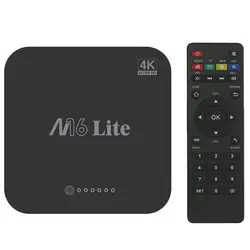 M16 Lite Android Smart Tv Box Ddr3 EMMC ROM телеприставка 4K 3D H.265 Wifi медиаплеер приемник ЕС Plug