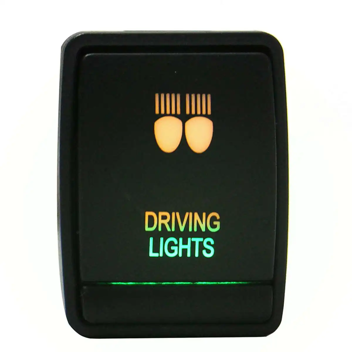 Driving Light Зеленый и янтарный пластиковый 12 В светодиодный кнопочный переключатель дальнего света бар включения выключения тумблер для Nissan Navara NP300 Pathfinder X-Trail - Цвет: Driving Light