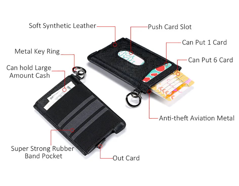 DIENQI мужская кожаная сумка для кредитных карт металлическая Rfid защита от карт всплывающие карты коробка бизнес наличные карман чехол держатель для банковских карт