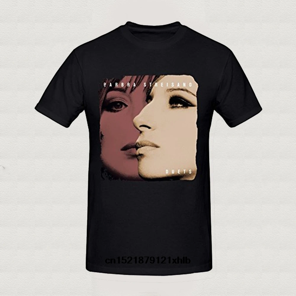 Мужская футболка модная Barbra Streisand Duets короткий рукав вырез лодочкой s забавная