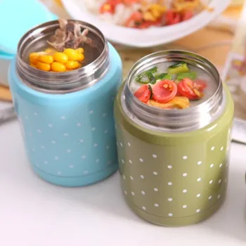 

350ml Thermos Mug Food Grade Material Folding Spoon Stew Soup Thermo Portable Termos Good Convenient For Family Taking Lunch