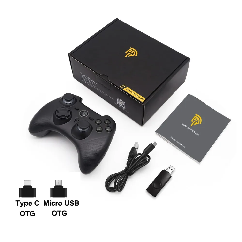 EasySMX ESM-9101 геймпад для Xiaomi Mi tv Box 3 S игровой контроллер с двойной вибрацией Turbo Android геймпад для ПК PS3 телефон