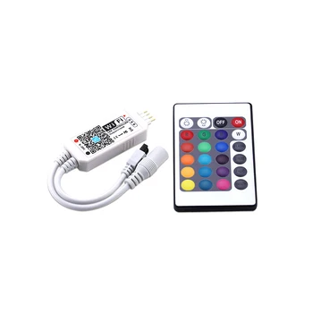 

Smart phone android ios amazon alexa DC5-28V 3ch rgb led strip mini ir 24 keys wifi controller for led strip light