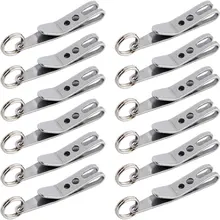 12 pçs chaveiro bolso clipe multi-purpose bolso suspensão clipe e porta-chaves titular para edc de aço inoxidável