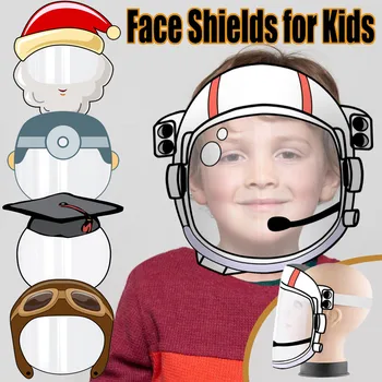 

Face Shields For Kids Teens Cute Plastic Transparent Clear Full Face Mouth Masks Astronaut Pattern Funny Mouth-muffle Wholesale