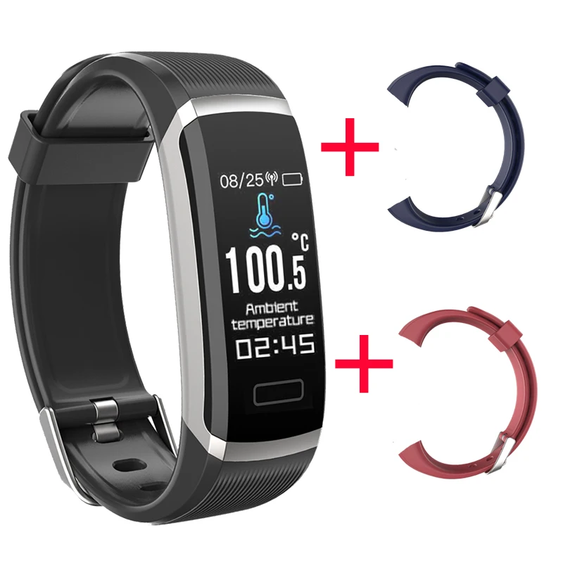 Monitor Smartwatch Fitness Support Watch-Heart-Rate Wearpai with Body-Temperature Call-Reminder