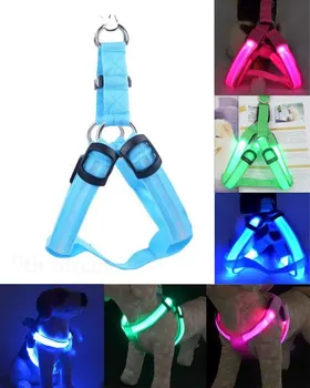 

DHL 50PCS Pets LED Puppy Dog Safety Leash Rope Belt Collar Pet Leash Harness Flashing Light