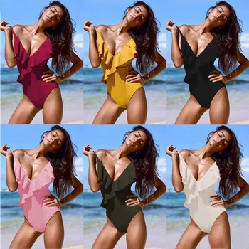 

JAYCOSIN Women's Two Piece Filled Bra Sexy Solid Siamese Bathing Female Summer Lingerie Beachwear Wire Free Polyester 19Nov25
