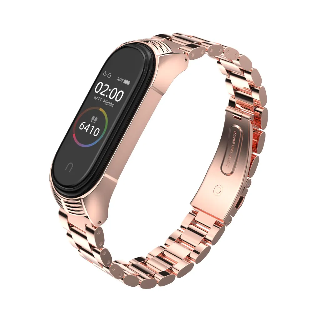 Mi jobs mi Band 3 4 наручный металлический ремешок для Xiaomi mi браслет 4 браслет из нержавеющей стали смарт Замена аксессуары браслет miband 3
