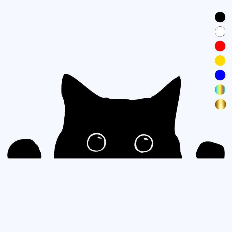 

CK2800# 30*12cm Cat peeping funny car sticker vinyl decal white/black car auto stickers for car bumper window car decorations