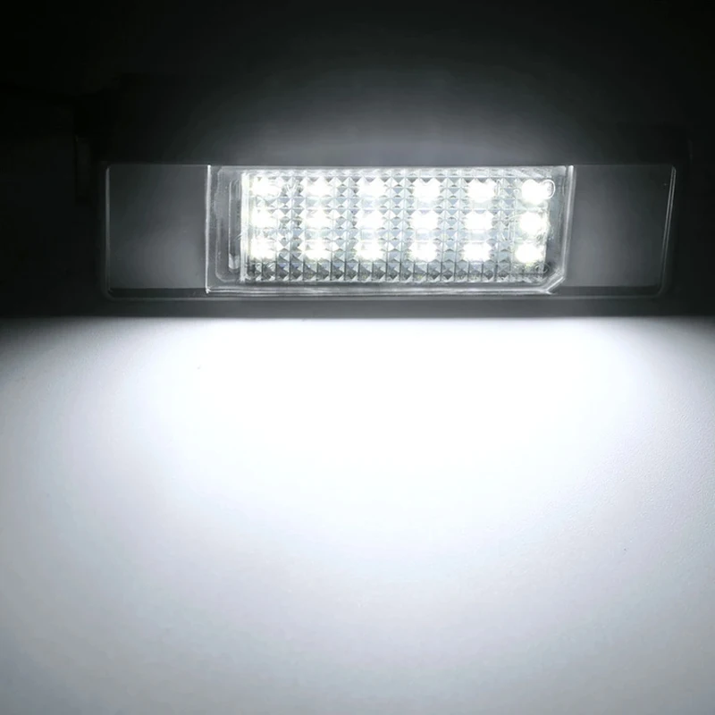 2Pcs No Error LED Number License Plate Lights Lamp Car Accessories For Citroen C