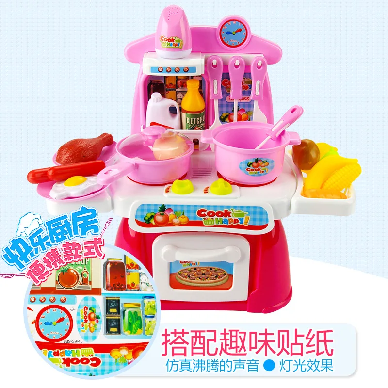 Мини игровой домик, игрушки на кухне для девочек и мальчиков, модель для приготовления пищи, посуда, Обучающие игрушки, наборы