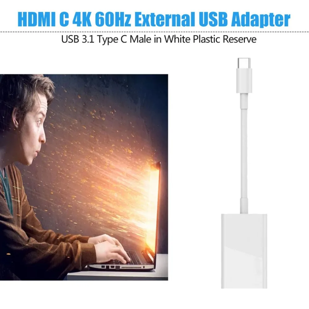 USB C к HDMI адаптер 4K 60Hz Тип C 3,1 Мужской к HDMI Женский кабель адаптер конвертер для samsung для huawei