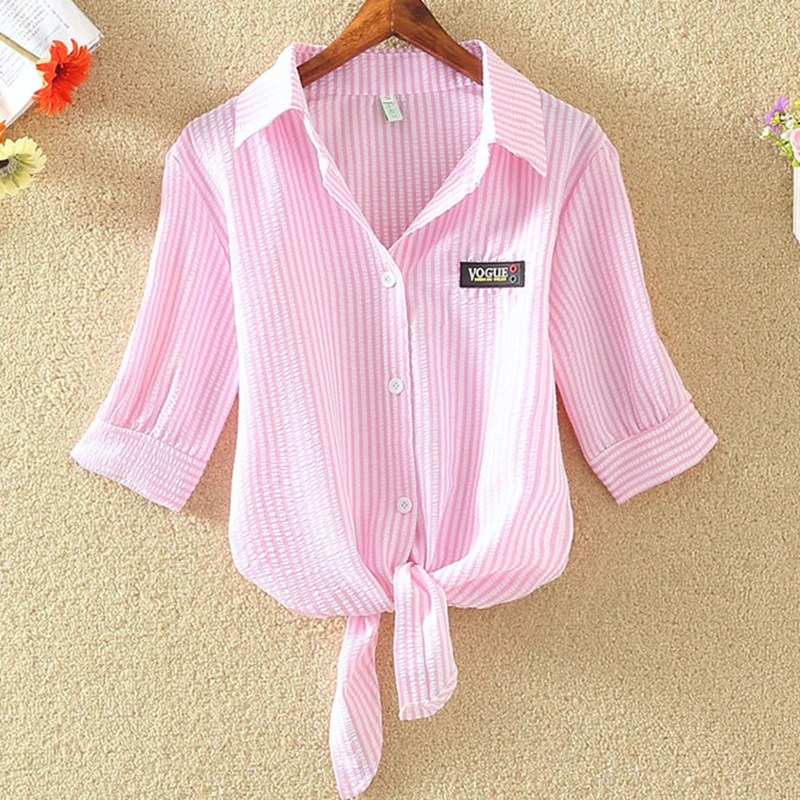 Женские рубашки блузки полосатая блузка blusas mujer корейские женские топы y размера