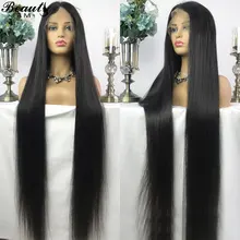 Длинные прямые человеческие волосы парик девственные волосы кружевные передние al парик перуанские волосы 150 плотность предварительно выщипанные кружевные передние человеческие волосы парики