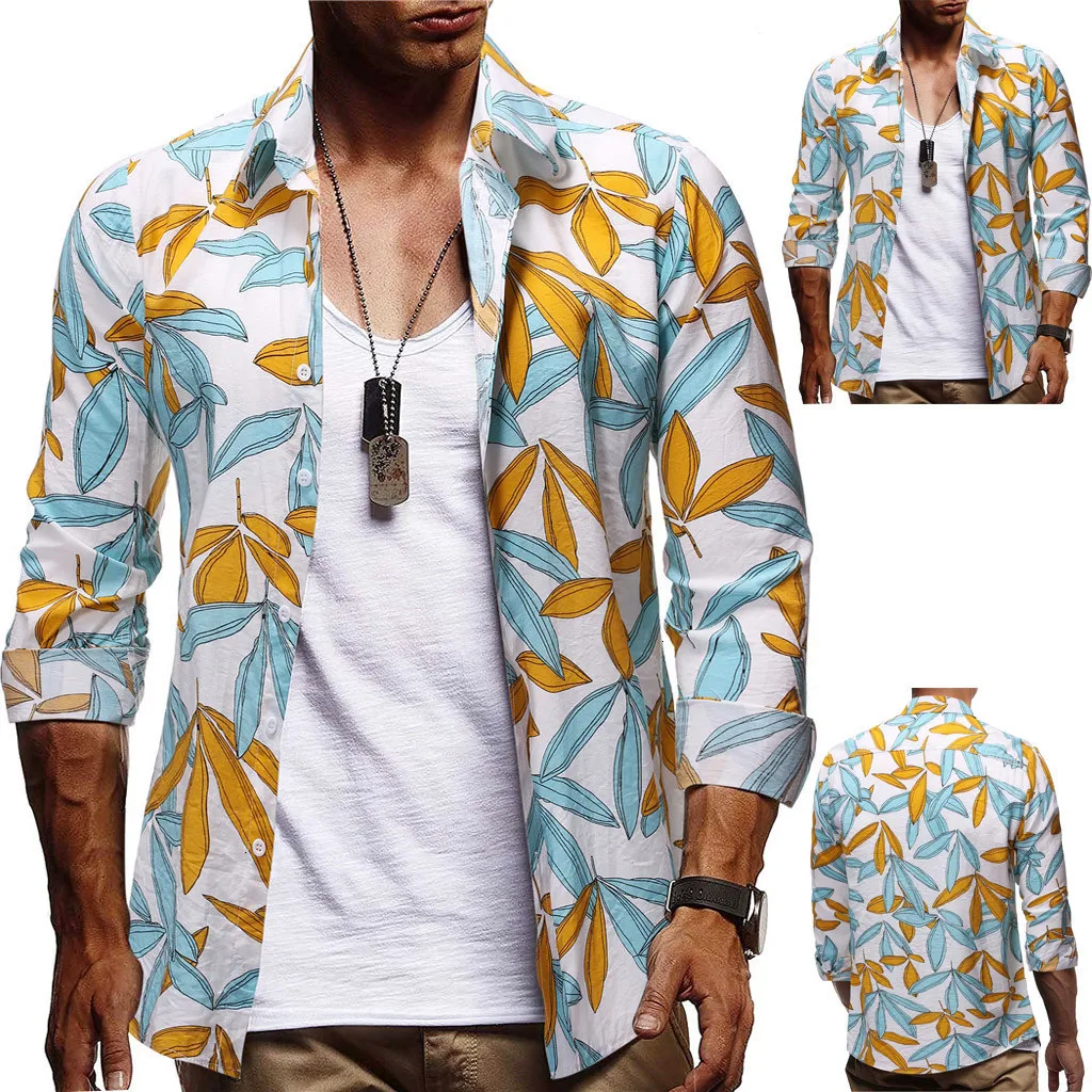 Мужская гавайская рубашка, мужская рубашка camisa masculina, модная мужская повседневная рубашка на пуговицах, гавайский принт, пляжный короткий