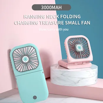 

New Style Halter Fan Mini Portable Folding USB Small Fan Long Lasting Fan Mini Portable Fan Hand Fan Battery