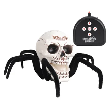 

Simulation Infrared Remote Control Skull Head Spider Tricky Toy Will Run Skull Head Funny Prank Props NEW 2020