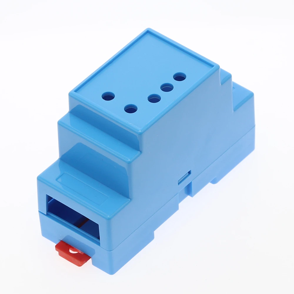 DIN Rail PLC Junction Box - Plastic Electronics Project Case in 4 Colors (88x37x59mm) - 35-Rail Mounting Housing