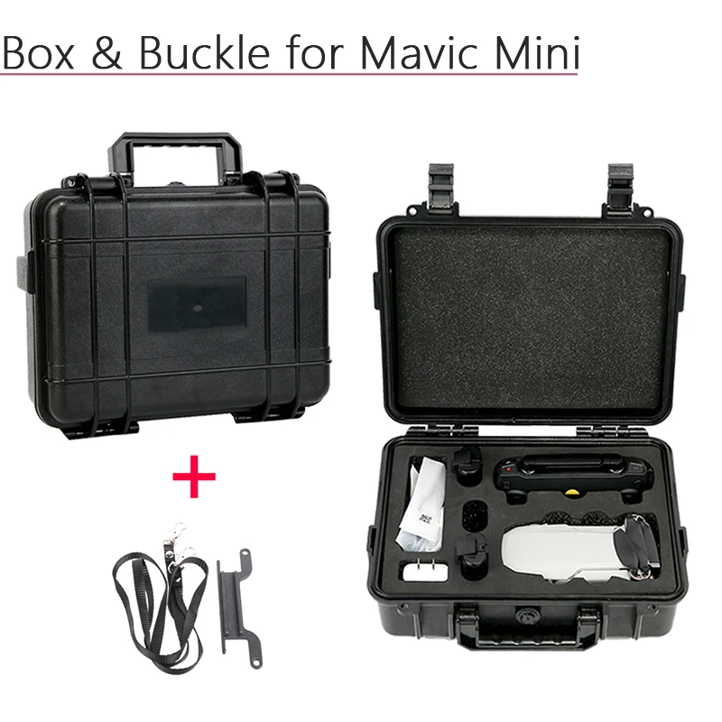 Crazy Sale YQM Waterproof Explosion-proof Box Protective Case Travel Storage Bag Hanging Buckle Bracket for DJI Mavic Mini Drone Accessories 