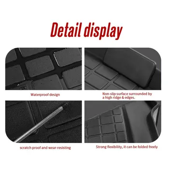 

Front Trunk Mat TPE Rubber Floor Waterproof Tasteless Cargo Tray Waterproof Trunk Floor Mats Interior Protect Ion
