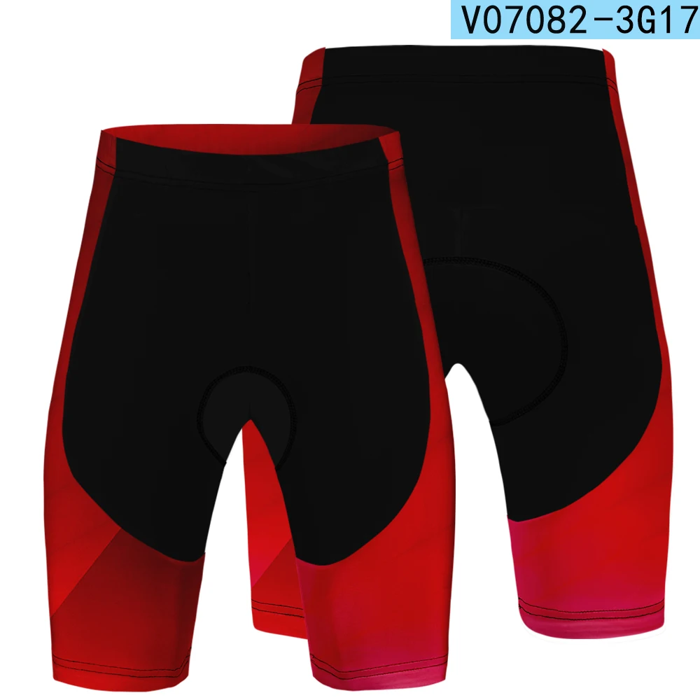 V07082-3G17 Новое поступление, велосипедные шорты с нагрудником, быстросохнущие черные велосипедные шорты для команды 3D, одежда для велоспорта, уникальные Ciclismo Шорты для горного велосипеда - Цвет: V07082-3G17