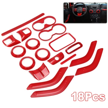 

Set Decoration Trim Cover Plastic Replacement Car Interior For Jeep Wrangler JK 2011-2017 Parts