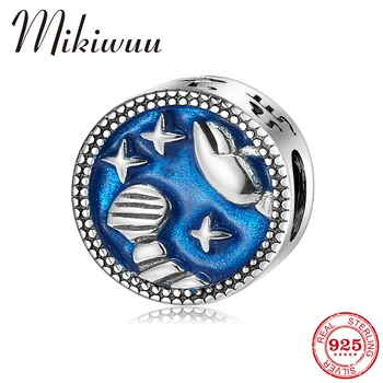

12 Constellation Cancer Charm 925 Sterling Silver Enamel Beads Jewelry Making Fit Original Mikiwuu Bracelet Silver 925 Jewelry