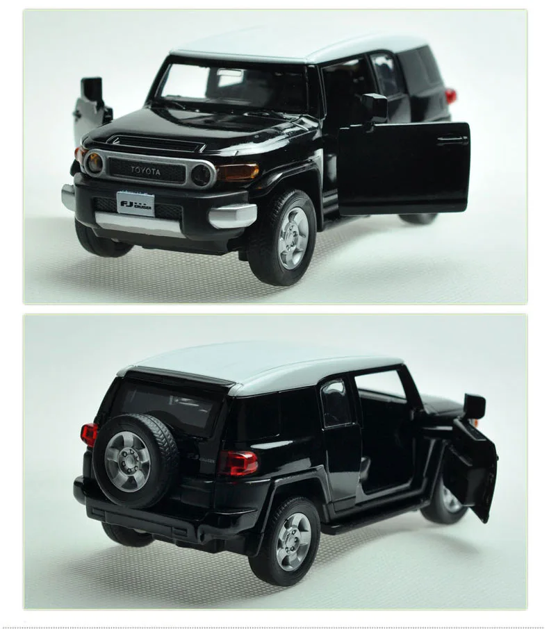 1:32 моделирование Toyota FJ Cruiser SUV модель игрушечного автомобиля из сплава оттягивание детские игрушки Лицензионная коллекция подарок внедорожник дети