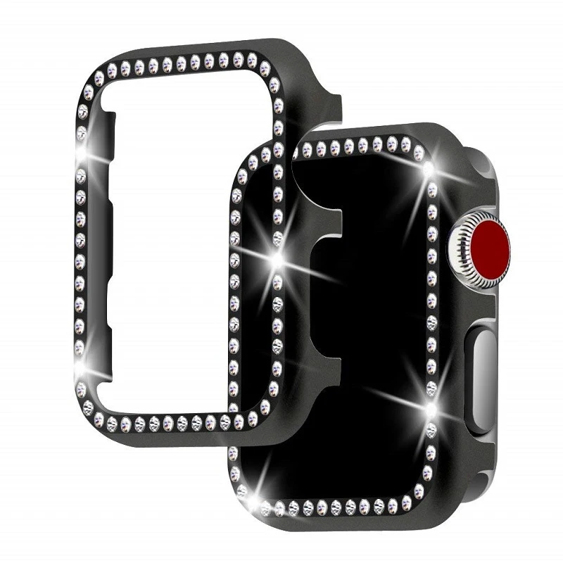 

Diamond case For Apple watch band 42mm 38mm 44mm 40mm iwatch series 4 3 2 1 Crystal protective shell Apple watch 4 accessories