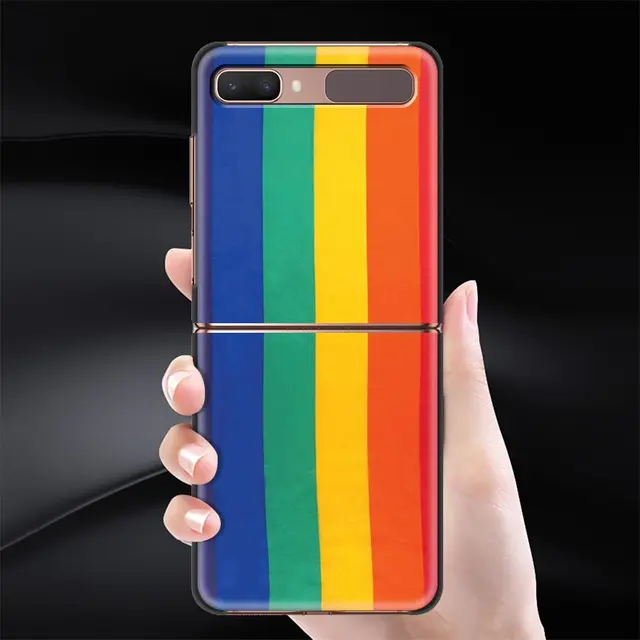 Phone Case For Samsung Galaxy Z Flip Cover ZFlip 3 5G Cover Black Hard Shell Back Luxury Capa Fundas Russia Spain France Line B10