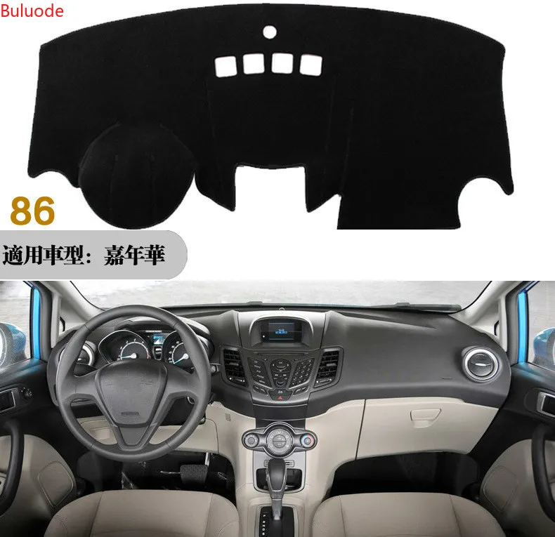 

Car dashboard Avoid light pad Instrument platform desk cover Mats Carpets Auto accessories for Ford fiesta st 2009 - 2016