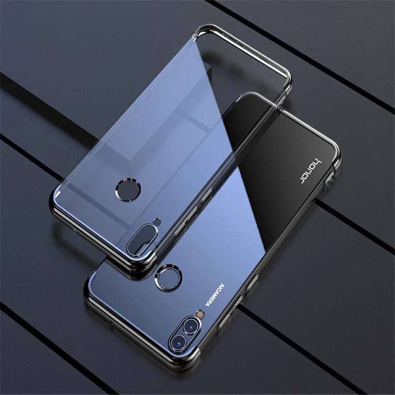 Чехол для Honor 8C с прозрачным покрытием Huawei P smart 2019 8X Lite MAX 8 9 10 7A Pro 7C RU мягкий