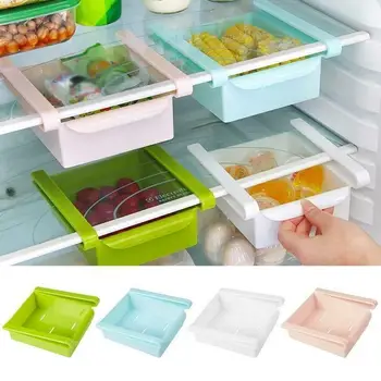 

Creative Function Refrigerator Freezer Storage Box Kitchen Freezer Fridge Space Saver Storage Box Organizer Holder Shelf Rack