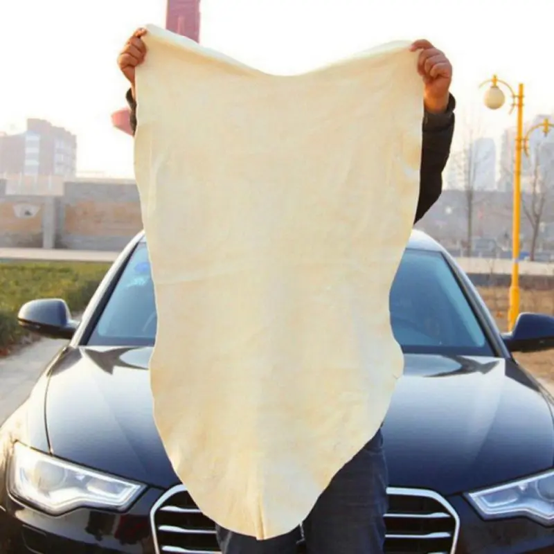 Хорошо впитывающий натуральный шамбой кожа полотенца для чистки автомобилей сушка стиральная ткань без химических веществ