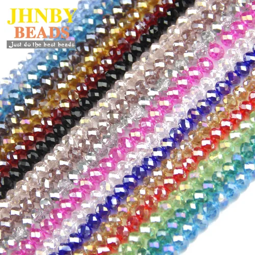JHNBY 라운드 모양 고급 오스트리아 크리스탈 비즈, 루즈 비즈, 론델 유리 공 팔찌, 쥬얼리 DIY, 고품질, 6mm, 50 개 2