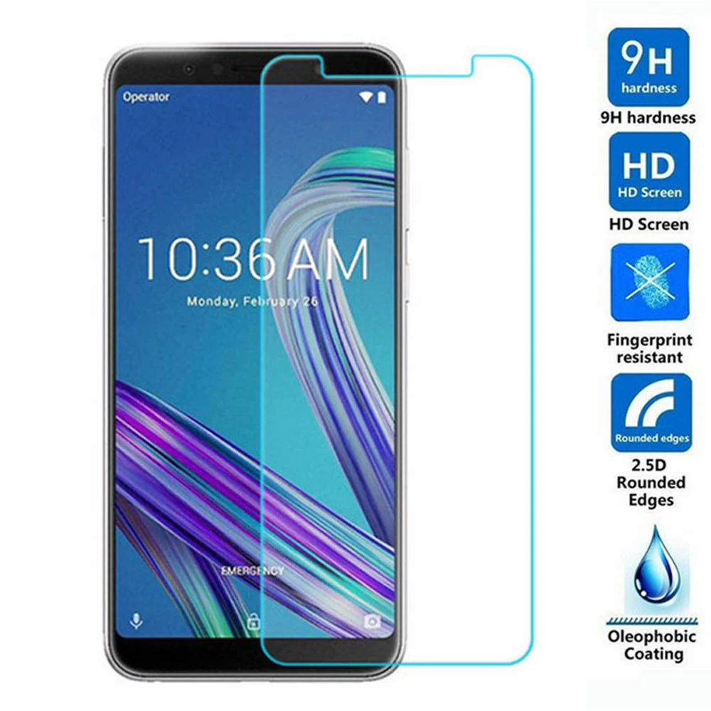 Защитное стекло закаленное 9H для Asus Zenfone Max Pro M1 ZB601KL ZB602KL M2 ZB631KL | Мобильные телефоны