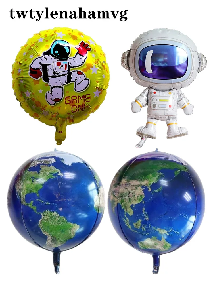 22-дюймовый 4D космической галактики Алюминий Фольга фиолетовый шар детские игрушки день Святого Валентина ракеты астронавт шар День рождения украшения