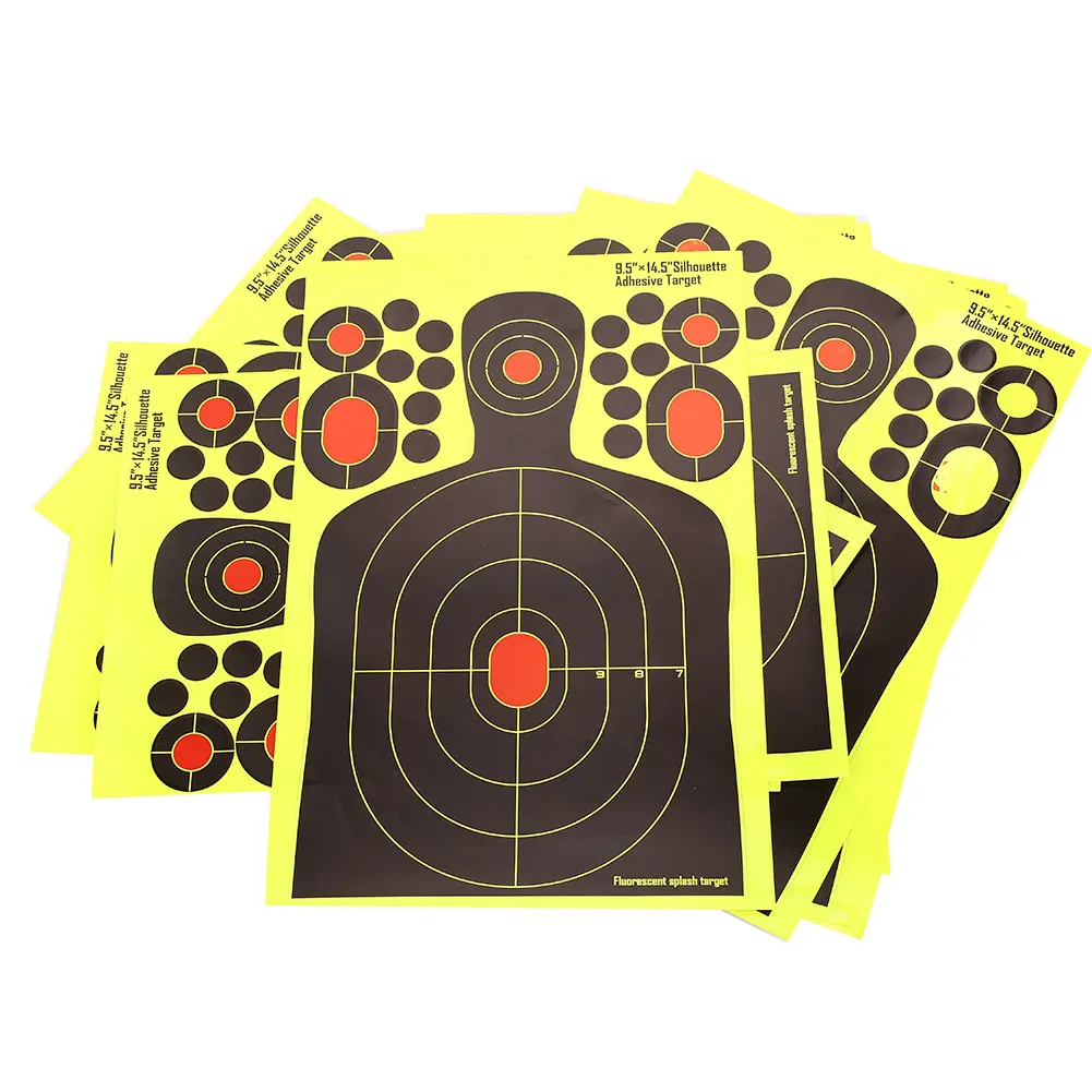 Outdoor Archery Paper Target Shooting Target Hunter Yellow Shotgun Training Target Stickers Practice Hunting Bow Economic Rifle