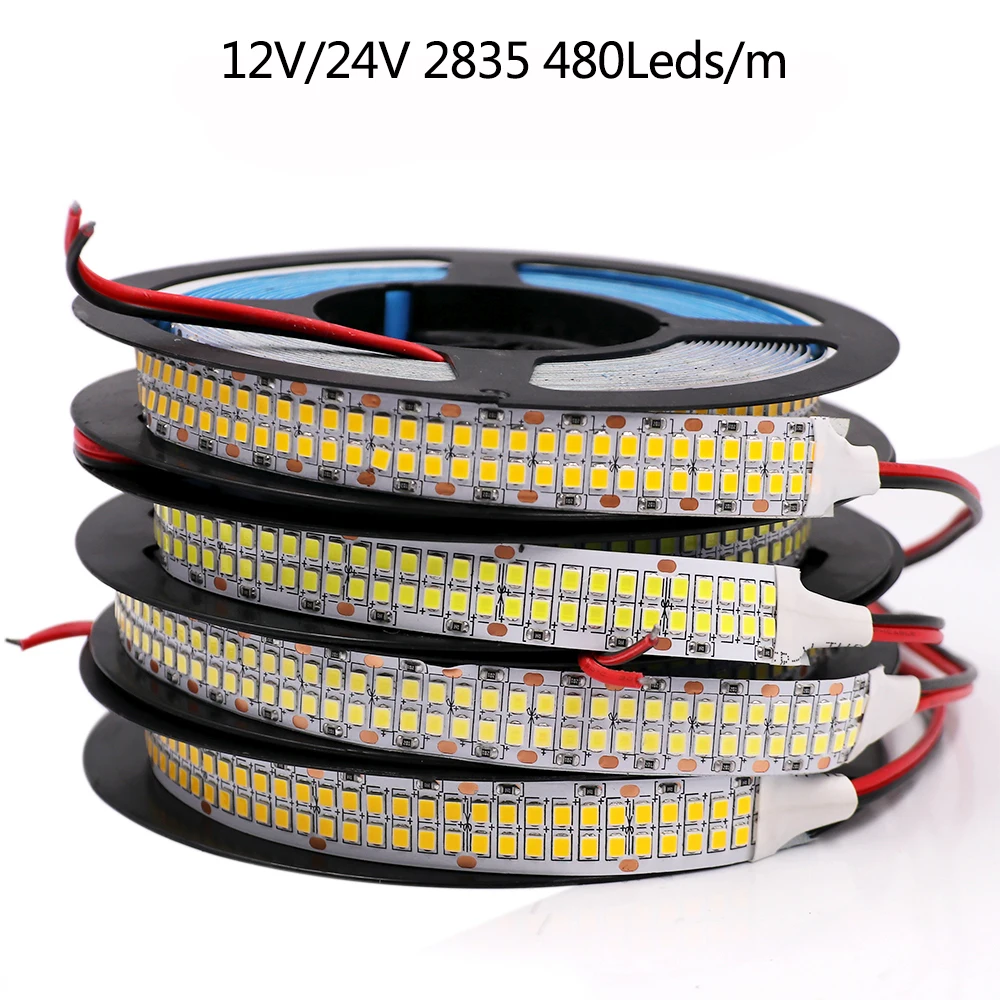 Flexibel LED Strip Light SMD2835 5M 300LEDs 600Leds 1200LEDs Waterproof LED Ribbon Lamp Tape Super bright fita de led Rope Light