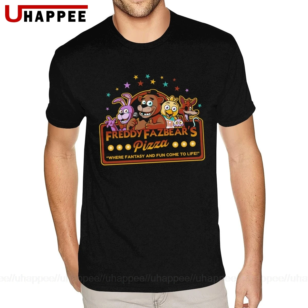Футболка с логотипом пять ночей у Фредди фазбер пицца FNAF Молодежный подарок на