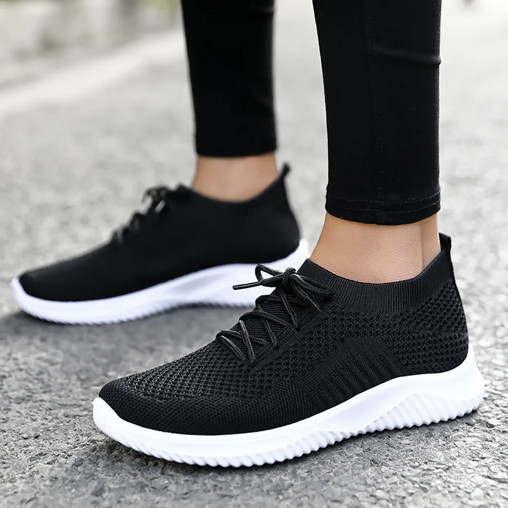 Женские кроссовки износостойкая прогулочная обувь с сеткой без застежки zapatos de
