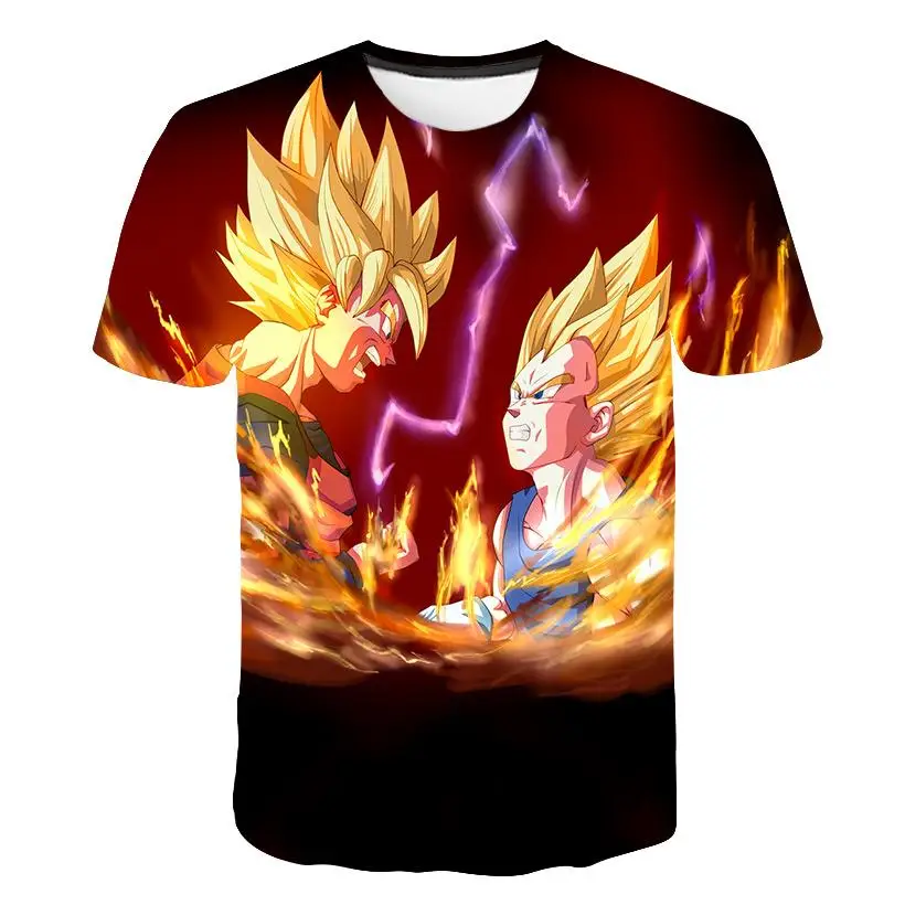 Новинка 2019 Мужская и женская персональная аниме Dragon Ball Z 3D футболка классная