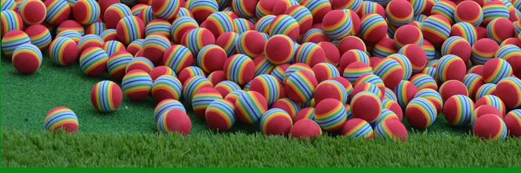 1 шт. радужные полосочные поролоновые губки для гольфа эластичные поролоновые губки для гольфа резиновые шарики тренировочные учебные принадлежности цвет случайным образом