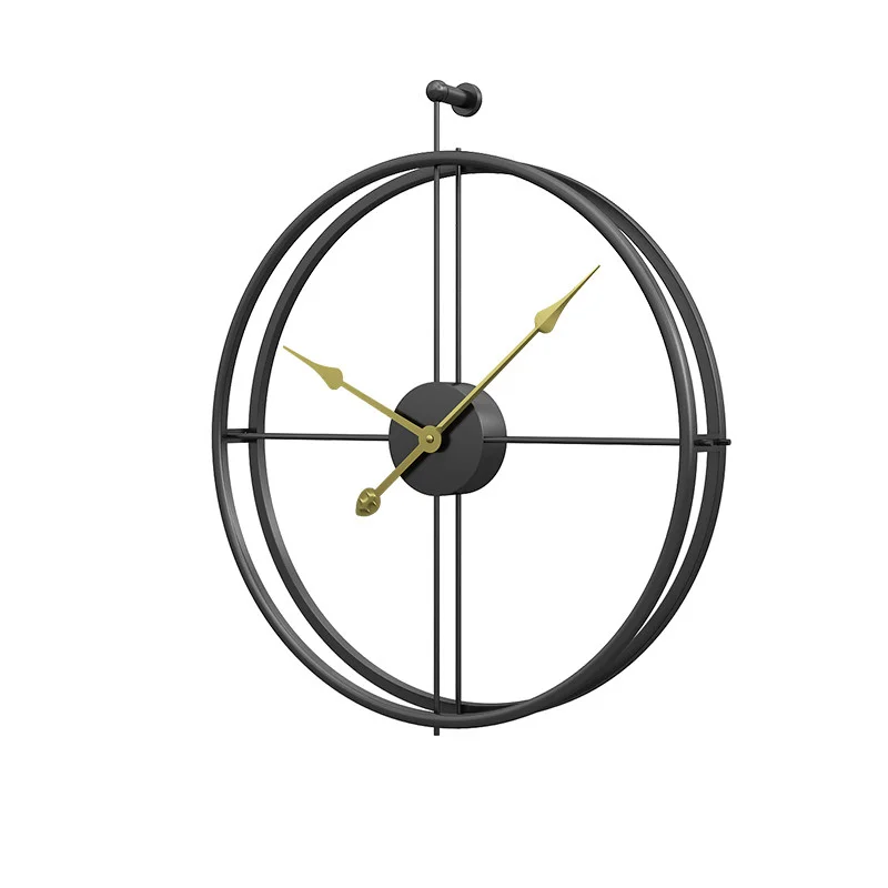 

Home Decoration Office wall Clocks Wrought Lron Wall Mounted Large Mute Clock European Modern Design Clock 20 Inches