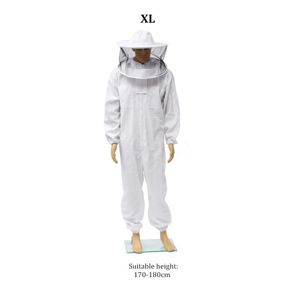XL Portable Anti Peak Artificial Leather Honey Protection Protective Suit Protective Clothing Beekeeping Bee Coat Whole Body - Цвет: XL