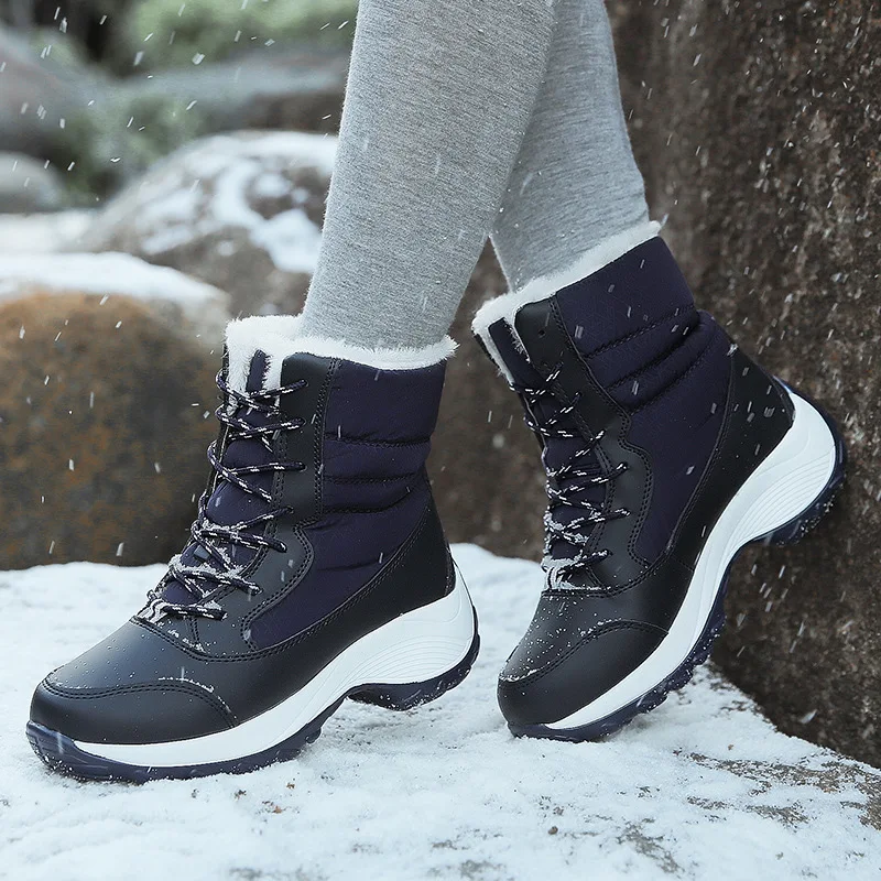 Plus Size Women Boots Comfortable New Retro Style Shoes Woman Platform Keep Warm Boots Female Winter Thick Bottom Ladies Shoes