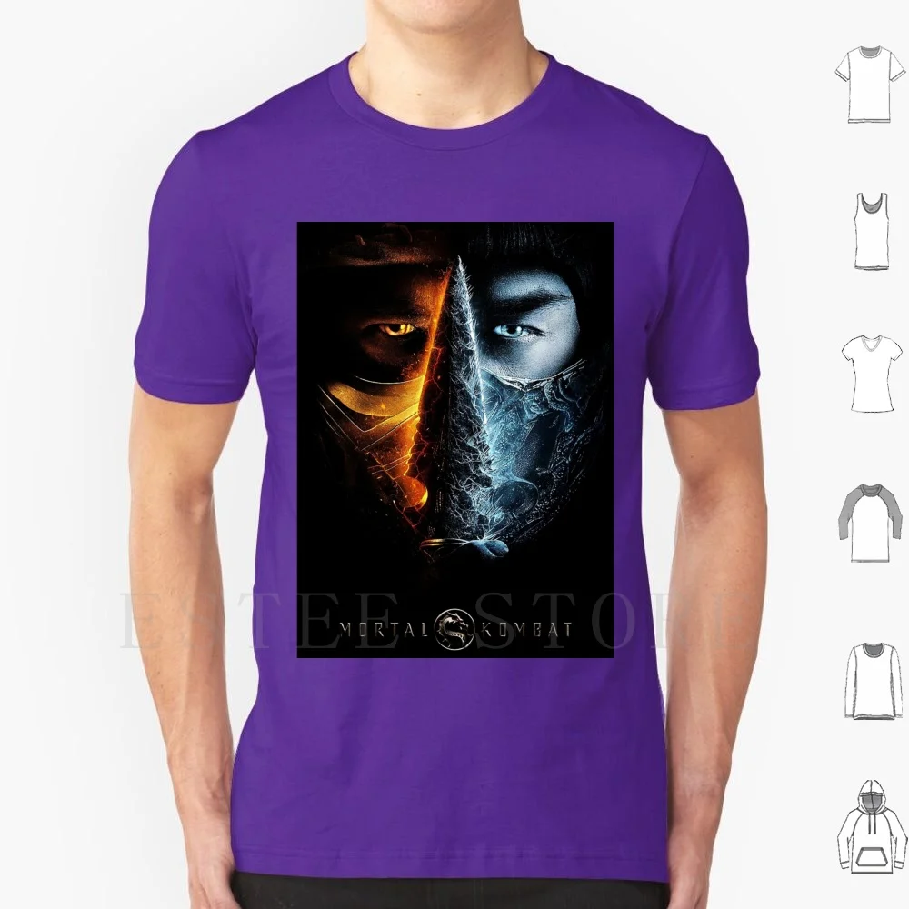 Moral Kombat Movie T Shirt Print Cotton Film Chacarakter Ice Arcade Fire Sub Zero Mortal Trend