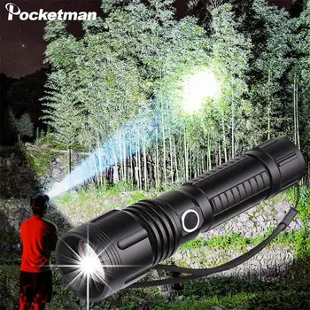 

Flashlight XHP 70.2 LED Torch Zoomable Flashlight XHP70 XHP50 USB Torch Camping Flashlight by 18650 Rechargeable Battery