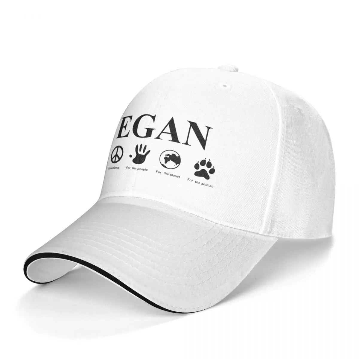 

Vegan Baseball Cap Go Vegan Retro Teens Baseball Hat Blank Polyester Bodybuilding Uv Protection Cap